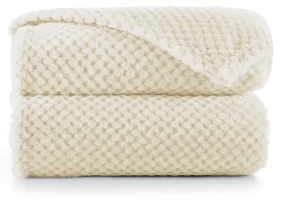 Zdjęcie produktu dla Koc "knuffeldeken", 70 x 150 cm, beżowy, wykonany z mikrofibry, polar, styl skandynawski