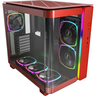 Obrázek produktu pro Montech KING 95 PRO, Midi Tower, PC, Červená, ATX, Micro ATX, Mini-ITX, Temperované sklo, SPCC, Hraní