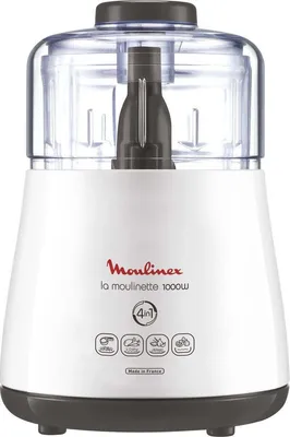 Immagine prodotto di Moulinex DPA141 La Moulinette Tritatutto Elettrico, Adatto per Tutti i Tuoi Alimenti 1000 W, 0.3 l, Bianco