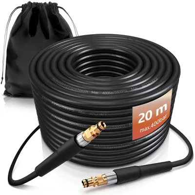 Image de Tuyau haute pression de 20 mètres avec raccord rapide, compatible avec Kärcher