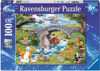 Produktbild von 100 Teile Ravensburger Kinder Puzzle XXL Disney Familie der Animal Friends 10947