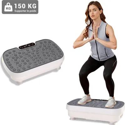 Obrázok produktu pre Vibračná doska pre domáce fitnes zariadenia, nosnosť 150 kg, dĺžka 46 cm, nastaviteľná rýchlosť, tichá prevádzka