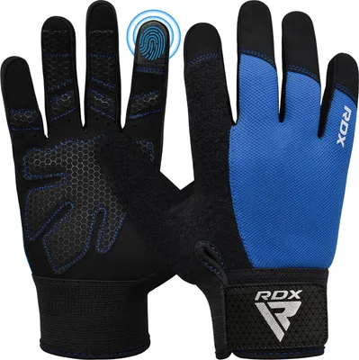 Produktbild von RDX Gewichtheberhandschuhe für das Fitnessstudio, Vollfinger-Touchscreen, atmungsaktiver, rutschfester, gepolsterter Handflächenschutz, Fitness-Krafttraining, Powerlifting
