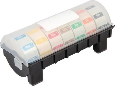 Produktbild von Vogue Etikettenset auflösbar 2,5cm mit Spender