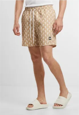 Obrázek produktu pro Pánské kraťasy Urban Classics Pattern Swim Shorts beigeseahorse - S