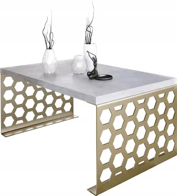 Zdjęcie produktu dla Nowoczesny stolik kawowy ława do salonu styl loft stolik do salonu metalowa konstrukcja