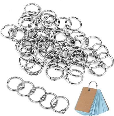 Productafbeelding van Metalen Boekringen - Heftringen Indexkaartenringen - Papier Organiseren - Roestvrij Vernikkeld Staal - 15 mm - Zilver