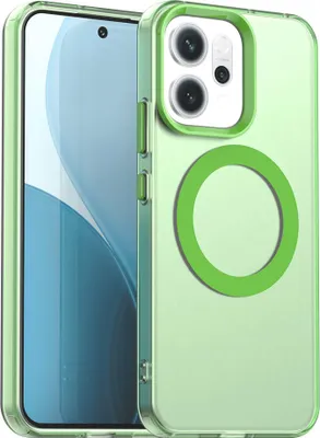 Immagine prodotto di Custodia magnetica per Oppo Reno14 Pro 5G, sottile custodia antiurto traslucida e opaca Verde