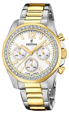 Produktbild von Festina Armbanduhr Damen Casual Edelstahl Uhr silber gold UF20607/1