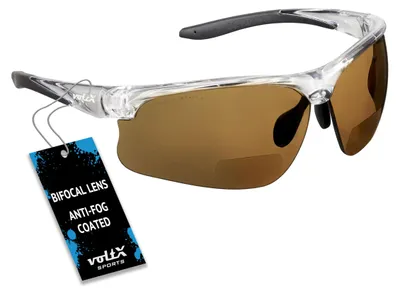 Bifokale Sicherheitsbrille, Gold-Spiegel, +1,0 Dioptrie, UV400