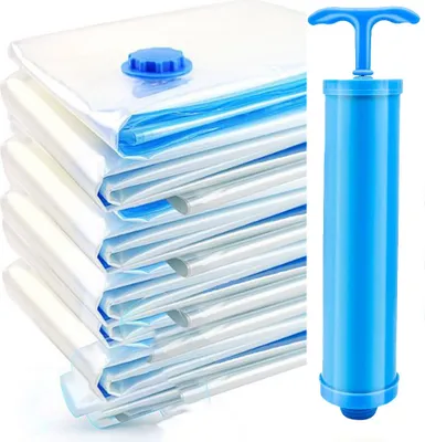 Immagine prodotto di Sacchetti sottovuoto, Sacchetti sottovuoto per vestiti, Sacchetti sottovuoto per vestiti, Sacchetti sottovuoto (Set di 7 pezzi, 2 misure: 58 × 40 cm e 77 × 63 cm) - VACKBAGS
