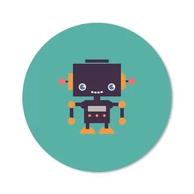 Produktbild von MuchoWow® Mauspad Mousepad Roboter - Gesicht - Antenne - Blau - Jungen 20x20 cm - Mousepads - Maus Mat - Pad - Mausunterlage - Schreibtischmatte