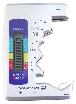 Obrázok produktu pre Digitálny univerzálny tester batérií pre batérie typu C, AA, AAA, D, N a 9V, ako aj pre gombíkové batérie