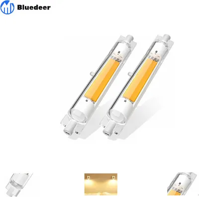 Produktbild von 2 Stück R7S LED 118 mm dimmbar 20 W natürliches Weiß 4500 K flimmerfrei, lineare LED-Glühbirne R7S 118 mm ersetzt Halogenlampe Bluedeer