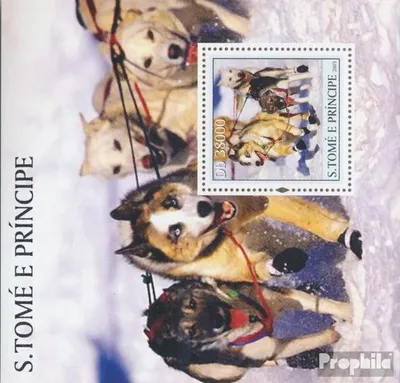 Produktbild von Briefmarken Sao Tome e Principe 2003 Mi Block 448 (kompl. Ausgabe) postfrisch Hunde & Züge
