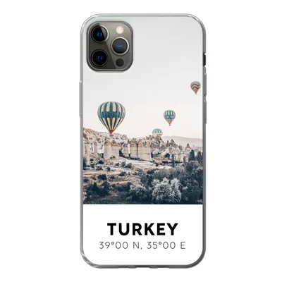 Produktbild von MuchoWow® Handyhülle Schutzhülle Hülle für iPhone 13 Pro Max Heißluftballon - Türkei - Sommer - Grau Silikon Softcase Handy Hülle - Mobiltelefon