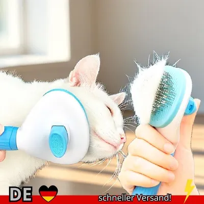 Produktbild von Haustier Hund Haar Bürste Katze Kamm Pflege Und Pinsel Edelstahl Für Lange