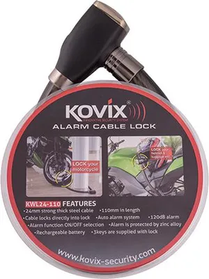 Zdjęcie produktu dla Linka Stalowa Z Alarmem Kovix Kwl24-110