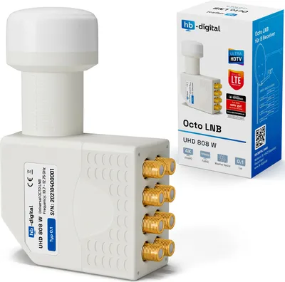 Produktbild von hb-digital LNB Octo UHD 808 W für 8 Teilnehmer extrem Witterungsbeständig