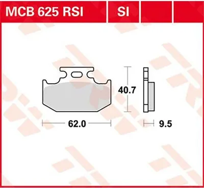 Obrázok produktu pre Sada brzdových doštičiek TRW MCB625SI TT250R 4MR KLX650 LX650C RMX250 PJ11