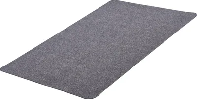Image de SucceBuy Tapis de chaise Tapis de protection du sol (1396 x 897 mm) tapis antidérapant pour sols durs, tapis pour chaises de bureau, glissement facile sous le tapis de bureau pour la maison ou le bureau (gris foncé)