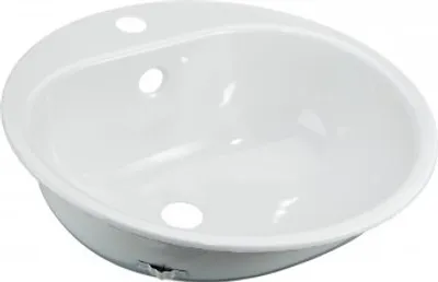 Produktbild von Alape EW 3 Einbaubecken, kreisförmig, Ø 475 mm, glasiert, Weiß, mit Hahnloch und Überlauf / Alape Art.Nr. 2005000000 / Waschtisch / Waschbecken