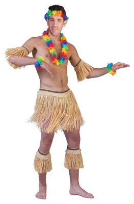 Produktbild von Hawaii Kostüm Set Natur 5-tlg.