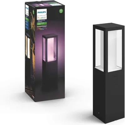 Obrázok produktu pre Philips Hue White and colour ambience 1743130P7, Inteligentné osvetlenie podstavca / stĺpika, Bluetooth/Zigbee, Čierna, LED, Sklo, Žiarovky bez možnosti výmeny