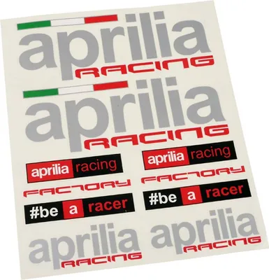 Produktbild von Aufkleber Satz für APRILIA Racing 10-Teilig 20x24cm Sticker Set SR 50 RS RSV 125