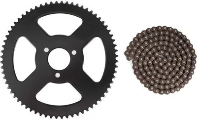 Productafbeelding van Mini Moto-ketting - 25H - 144 schakels - Duurzaam en sterk - Staal - Zwart