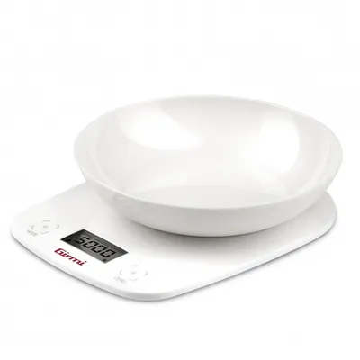Zdjęcie produktu dla Girmi PS01, Elektroniczna waga kuchenna, 5 kg, 1 g, Biały, Blat, Okrągły
