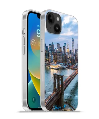 Produktbild von MuchoWow® Handyhülle Schutzhülle Hülle für Apple iPhone 14 Plus - Soft case New York - Skyline - Brücke Silikon Softcase Handy Hülle - Abbildung