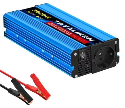 Obrázek produktu pro Měnič napětí, čistá sinusoida, přenosný, 12V, 3000W, 220V, 50Hz
