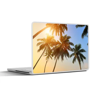 Produktbild von MuchoWow® Laptop Aufkleber Sticker Cover Palme - Sonne - Sommer - Tropisch 40x30 cm - Laptop Dekoration - Selbstklebend