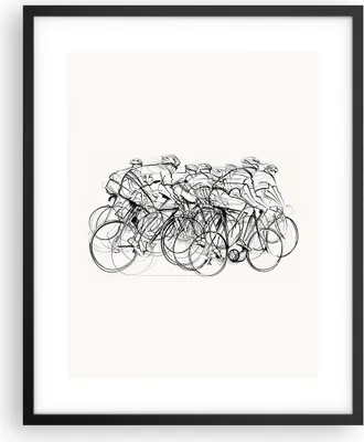 Produktbild von Gerahmtes Poster - Schwarzer Rahmen - Fahrrad Rennen Rad - 40x50 cm - Wand Bild - Wanddeko - Wandbilder - Kunstposter - Wandposter - Bilderrahmen - Bilder - Kunstdruck - Wandbild - P2BPA40x50-4122