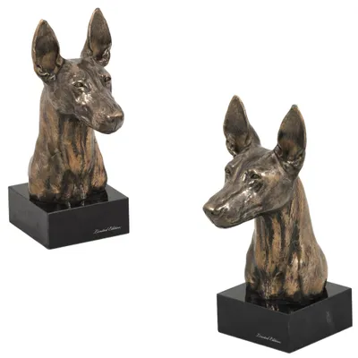 Imagen del producto de Art-Dog Busto – Pharaoh hound – moldeado en polvo de bronce y resina