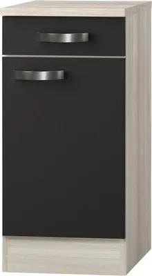 Produktbild von Optifit Unterschrank mit Schublade und Drehtür Faro220 BxTxH 40 x 60 x 84,8 cm anthrazit matt zerlegt Anschlag reversibe