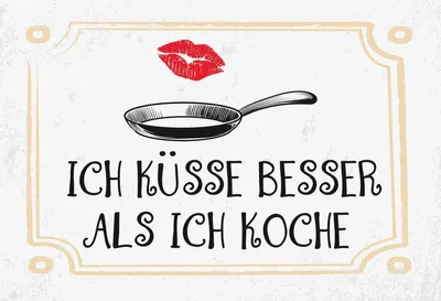 Produktbild von vianmo Holzschild 20x30 cm Ich küsse besser als ich koche