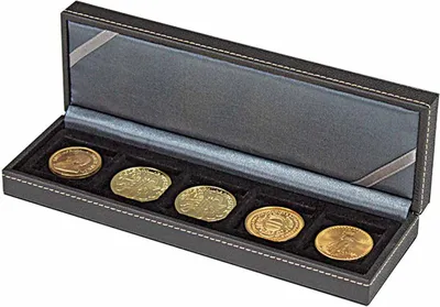 Produktbild von Lindner 2362-5 NERA Münzkassette S mit 5 quadratischen Feldern für Münzen oder Kapseln bis zu Ø 40 mm