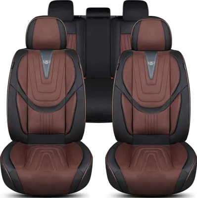 Produktbild von Schonbezüge-Komplettset für Dodge Journey Bj 2008-20 in Schwarz/Braun FM9