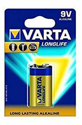 Obrázek produktu pro Varta Longlife Extra 9V, Baterie na jedno použití, 9V, Alkalický, 9 V, 1 kusů, 48,5 mm