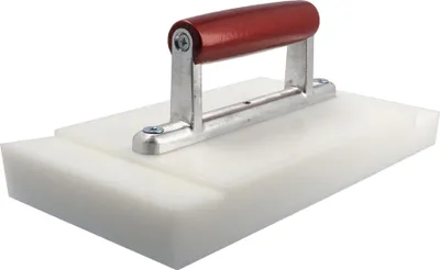 Image de STUBAI Pièce à sertir en plastique PE, blanc, avec poignée 290x140 mm - Parfait pour l'usinage précis et en douceur des tôles non ferreuses, protège la surface et assure des résultats précis et durables