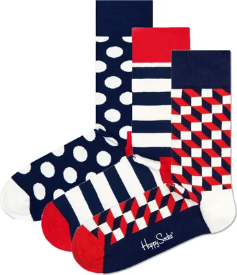 Produktbild von Happy Socks 3er Pack Geschenkbox, Farbe:Mehrfarbig, Größe:41-46