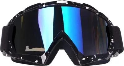 Produktbild von Crossbrille, Hochwertige Motorradbrille, ATV Dirt Bike Off Road Racing MX Fahrbrille, Anti Fog UV Schutzbrille mit Doppellinsen-Schaumstoffpolsterung (Schwarz)