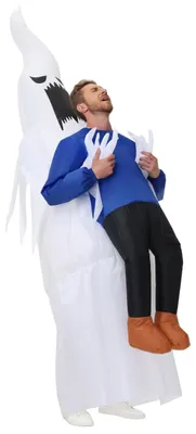 Aufblasbares Geisterkostüm für Erwachsene, Halloween, Cosplay, One Size