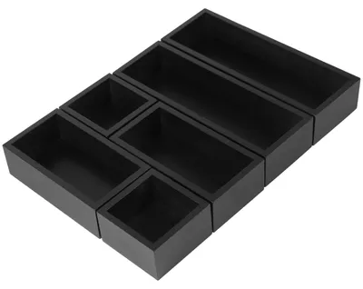 Obrázek produktu pro Sada šesti bambusových organizérů pro kuchyň a kancelář