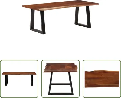 Produktbild von The Living Store Couchtisch Honigbraun 110x55x40 cm Massivholz Akazie