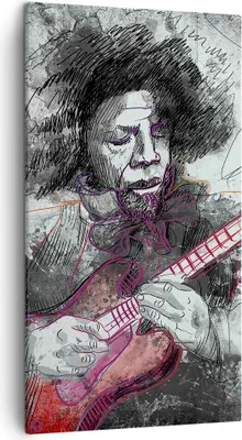 Produktbild von Bild auf Leinwand - Leinwandbild - Lied Gitarre Künstler Instrument - 45x80cm - Wand Bild - Wanddeko - Leinwanddruck - Bilder - Kunstdruck - Wanddekoration - Leinwand bilder - Wandkunst - PA45x80-2559