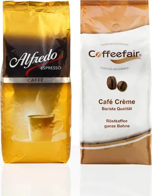 Produktbild von Darboven Alfredo Caffè Creme 6 x 1kg + Coffeefair Cafe Creme 1kg Kaffeebohnen