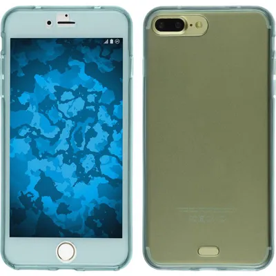 Produktbild von PhoneNatic Case kompatibel mit Apple iPhone 8 Plus - hellblau Silikon Hülle 360° Fullbody Cover